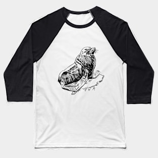 Large Walrus  sitting on the dock Baseball T-Shirt